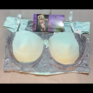Sexy Mint Bralette Push Up Bra, Bikini Panties Set